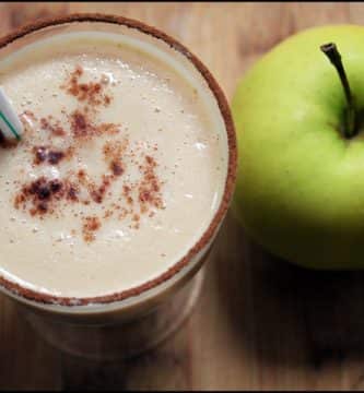 batido de manzana y avena