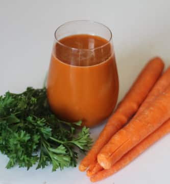 jugo de zanahoria y perejil