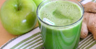jugo de manzana, pepino y kion