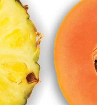 jugo de papaya, piña y tamarindo